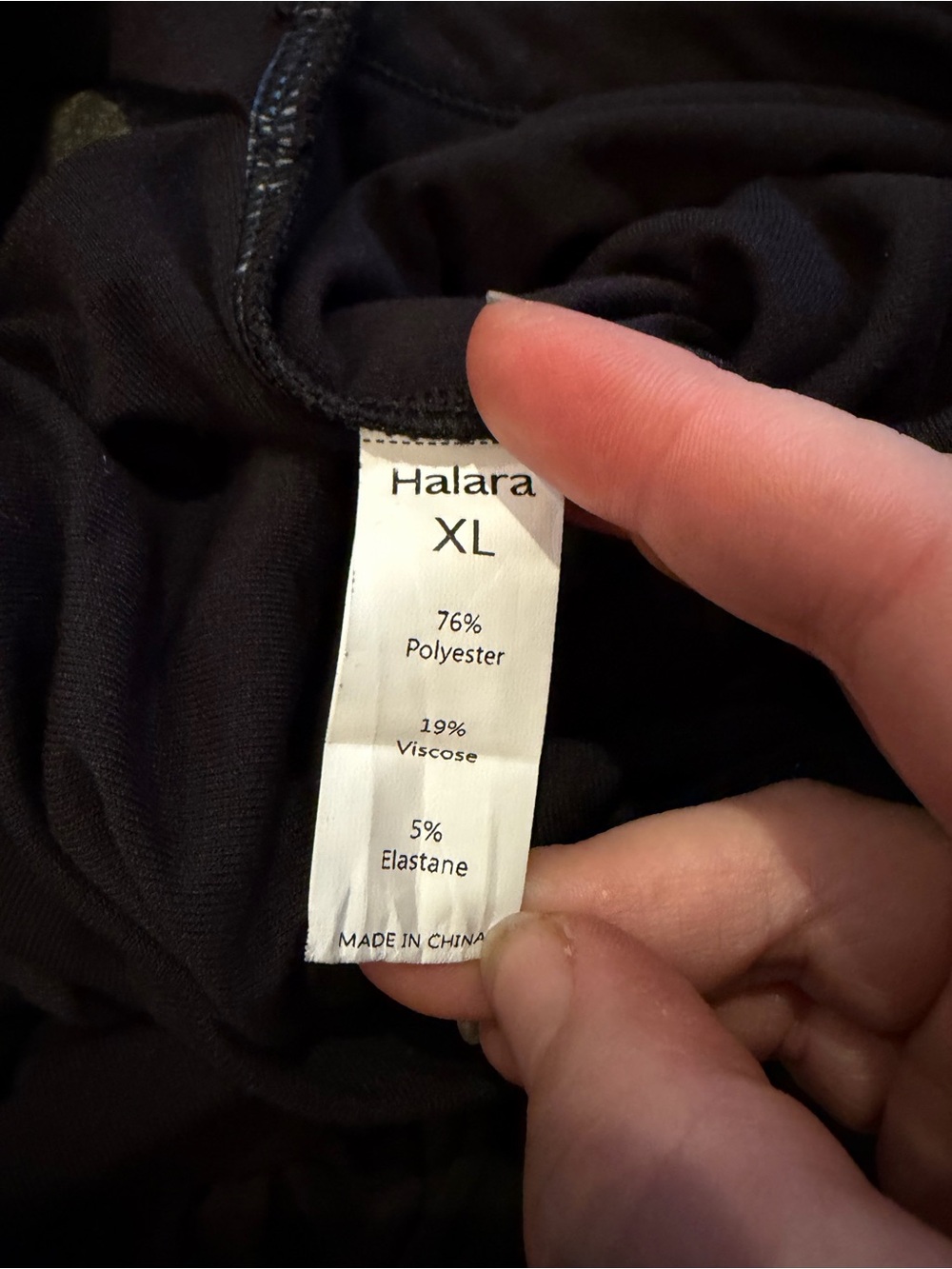 Halara U-neck Pocket Harem Black Casual Jumpsuit, Knot Back, Size XL - Picture 7 of 8